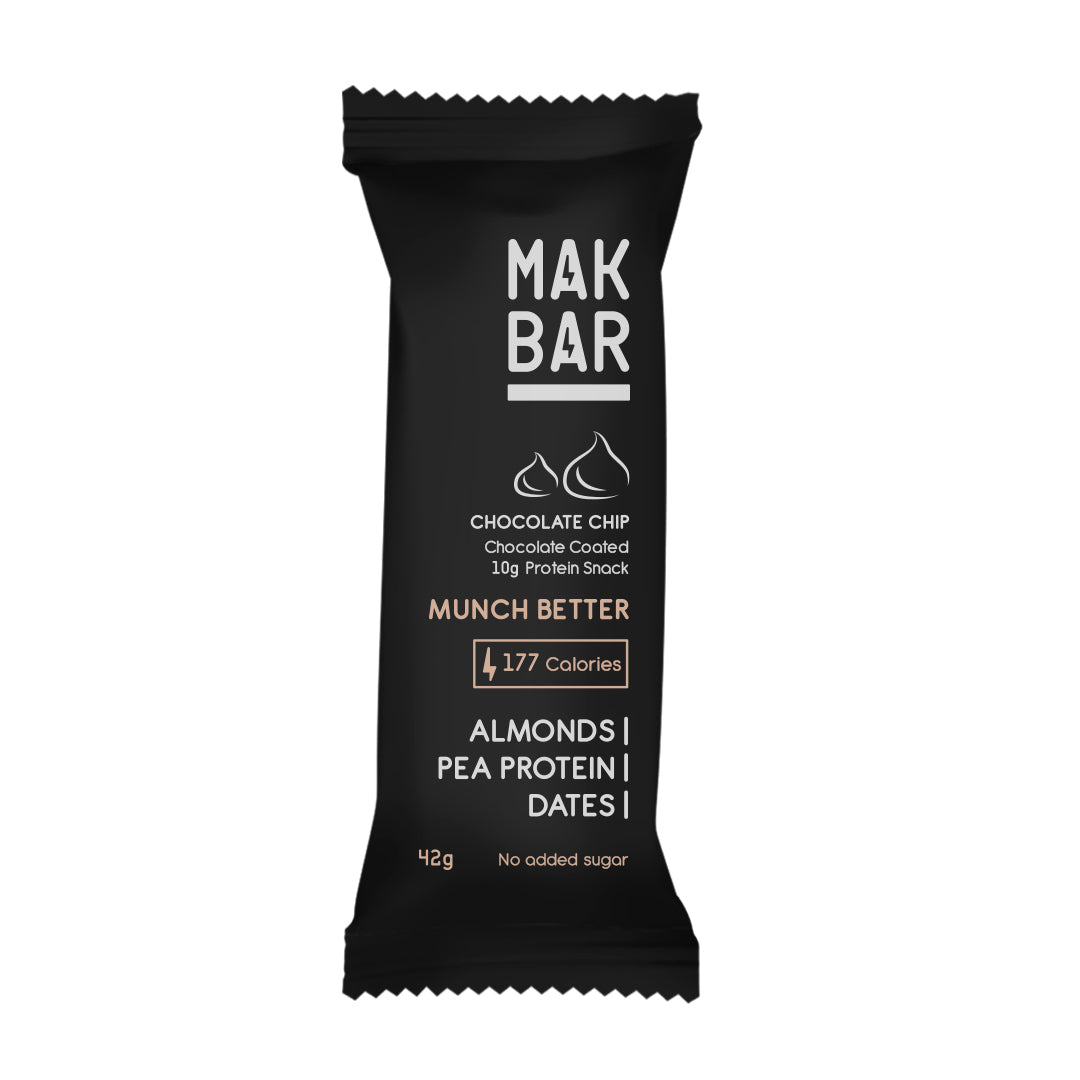 MAK BAR Chocolate chip Protein Bar 42gr - Refuel.ae